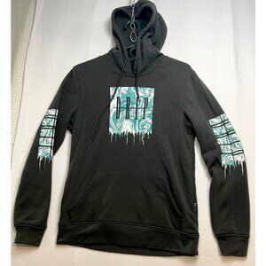 Brooklyn Clothing hoodie sweater mens small long sleeve Drip gray
